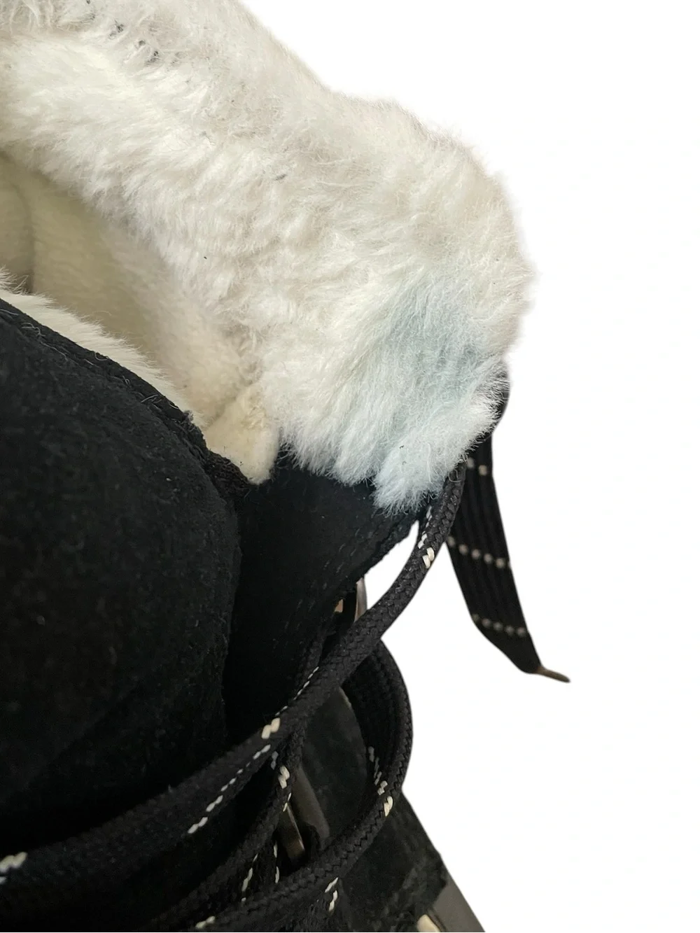 Sorel Tivoli IV Black Suede Waterproof Fur Trim Lace Up Winter Ankle Boot 7 - Picture 13 of 16